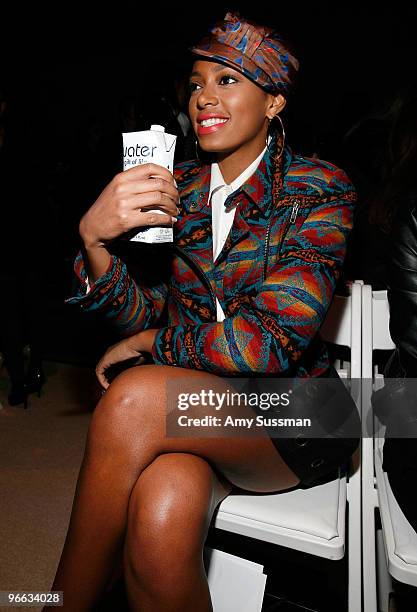 Solange Knowles attends the Charlotte Ronson Fall 2010 Fashion Show presented by Tetra Pak & O.N.E during Mercedes-Benz Fashion Week at The Tent at...