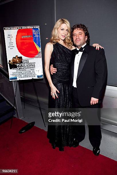 Actress Thea Gill and Writer, Director, and Producer Allen Cognata attend a screening of "The Putt Putt Syndrome" at Tribeca Cinemas on February 12,...