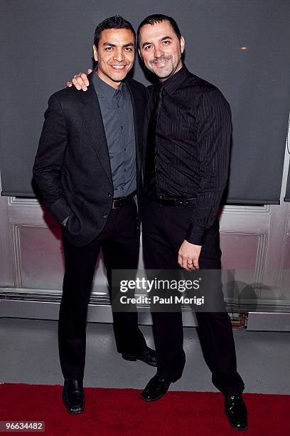 Producers Donald Roman Lopez and Rene Veilleux attend a screening of "The Putt Putt Syndrome" at Tribeca Cinemas on February 12, 2010 in New York...