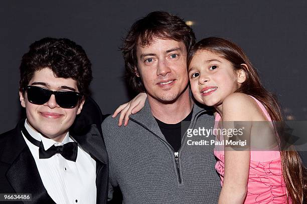 Dominic Cognata , Jason London and Violet Cognata attend a screening of "The Putt Putt Syndrome" at Tribeca Cinemas on February 12, 2010 in New York...