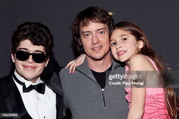 Dominic Cognata , Jason London and Violet Cognata attend a screening of "The Putt Putt Syndrome" at Tribeca Cinemas on February 12, 2010 in New York...