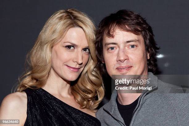 Actors Thea Gill and Jason London attend a screening of "The Putt Putt Syndrome" at Tribeca Cinemas on February 12, 2010 in New York City.