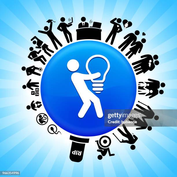 big idea businessman lifecycle stages of life background - pregnant stick figure stock illustrations