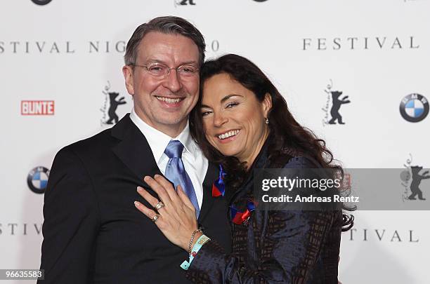 Anna von Griesheim and Andreas Marx arrive to the Festival Night 2010 at the Palais Am Festungsgraben on February 12, 2010 in Berlin, Germany.