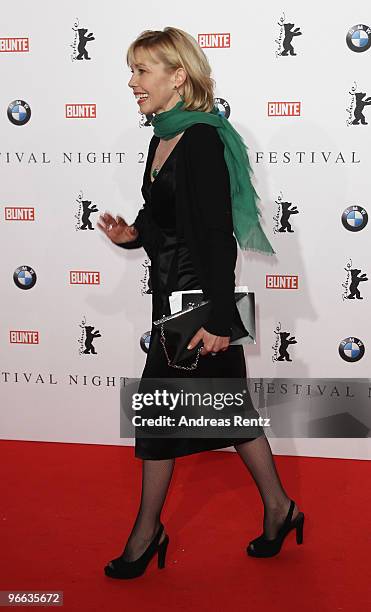 Doris Schroeder-Koepf arrives to the Festival Night 2010 at the Palais Am Festungsgraben on February 12, 2010 in Berlin, Germany.