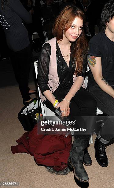 Cory Kennedy attends the Charlotte Ronson Fall 2010 Fashion Show during Mercedes-Benz Fashion Week at The Tent at Bryant Park on February 12, 2010 in...