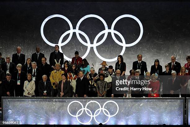 Former president of the International Olympic Committee Juan Antonio Samaranch, Anne Rogge, IOC President Jacques Rogge, Governor General of Canada...