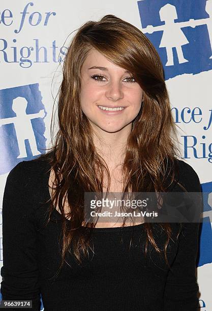 Actress Shailene Woodley attends the Alliance for Children's Rights annual dinner gala at the Beverly Hilton Hotel on February 10, 2010 in Beverly...