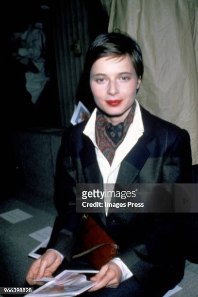 Isabella Rossellini circa 1983 in New York City.