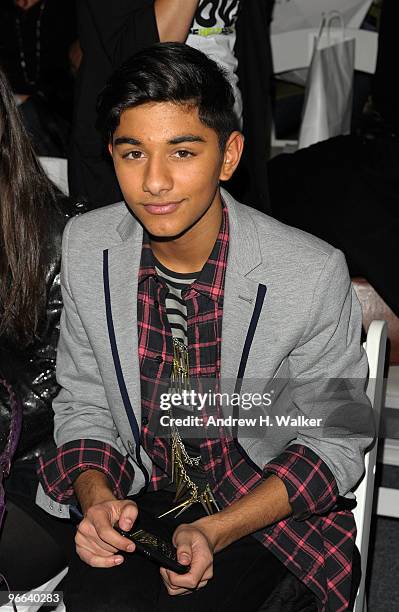 Actor Mark Indelicato attends the Venexiana Fall 2010 Fashion Show during Mercedes-Benz Fashion Week at The Salon at Bryant Park on February 12, 2010...