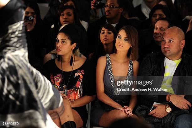 Miss Universe Stefania Fernandez attends the Venexiana Fall 2010 Fashion Show during Mercedes-Benz Fashion Week at The Salon at Bryant Park on...