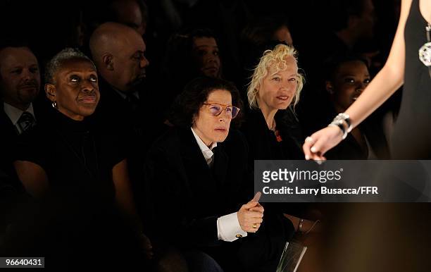 Writer Fran Lebowitz attends Naomi Campbell's Fashion For Relief Haiti NYC 2010 Fashion Show during Mercedes-Benz Fashion Week at The Tent at Bryant...