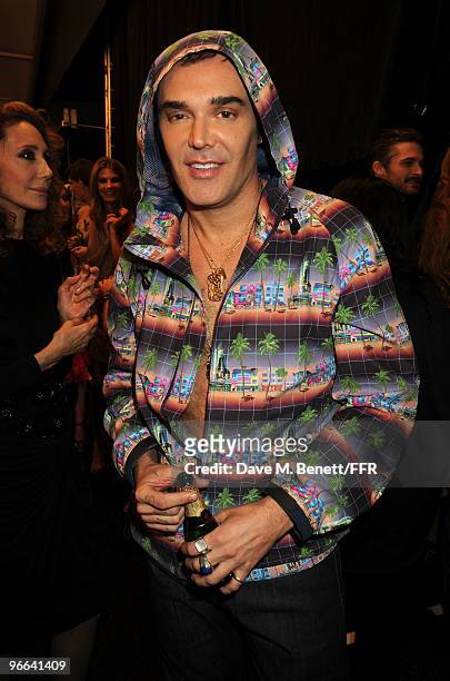 Photographer David LaChapelle backstage at Naomi Campbell's Fashion For Relief Haiti NYC 2010 Fashion Show during Mercedes-Benz Fashion Week at The...