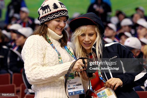 Snowboarder Kelly Clark of the United States attends the Opening Ceremony for the Vancouver 2010 Winter Olympics at BC Place on February 12, 2010 in...