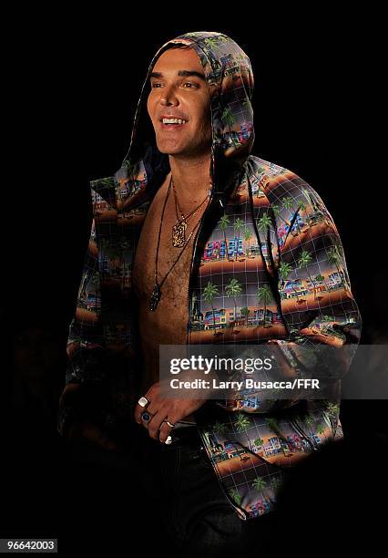 David Lachapelle walks the runway at Naomi Campbell's Fashion For Relief Haiti NYC 2010 Fashion Show during Mercedes-Benz Fashion Week at The Tent at...