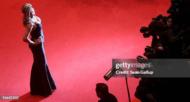 Starlet Davorka Tovilo attends the premiere of "My Name Is Khan" at the 60th Berlinale Film Fesival at Berlinale Palace on February 12, 2010 in...