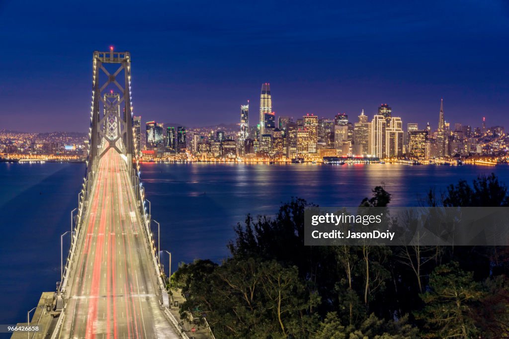 San Francisco City Skyline Bay Bridge