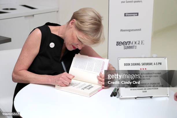 Former Planned Parenthood President Cecile Richards attends a book signing for 'Make Trouble' at Teen Vogue Summit 2018: #TurnUp - Day 2 at The New...
