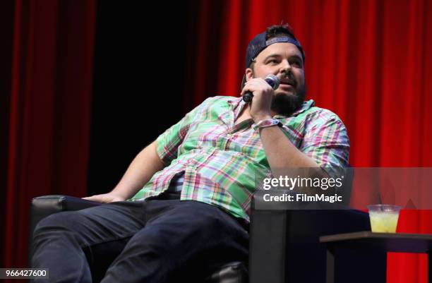 Jon Gabrus performs during 'Drunk History & Friends' on the Bill Graham Stage during Clusterfest at Civic Center Plaza and The Bill Graham Civic...