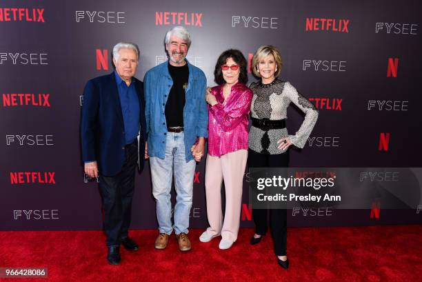 Martin Sheen; Sam Waterson; Lily Tomlin and Jane Fonda attend #NETFLIXFYSEE Event For "Grace And Frankie" at Netflix FYSEE At Raleigh Studios on June...