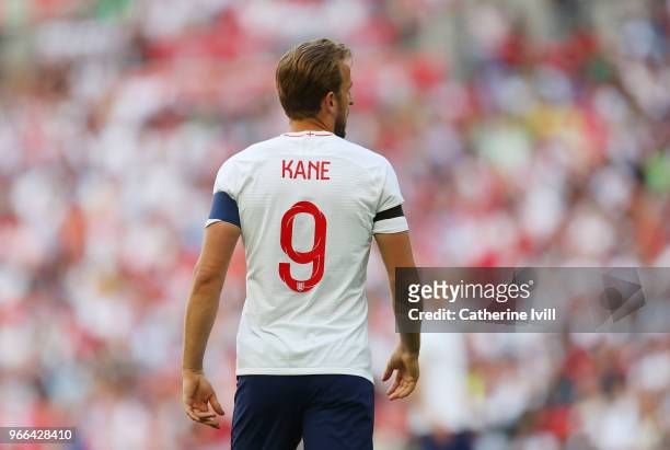 Harry Kane of England during the International Friendly match between England and Nigeria at Wembley Stadium on June 2, 2018 in London, England.
