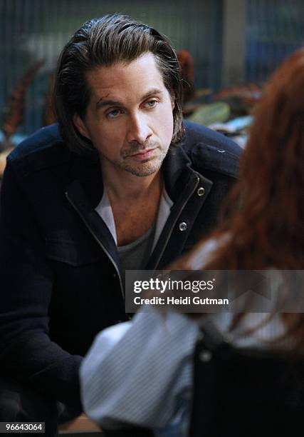 Michael Easton and Melissa Archer in a scene that airs the week of February 15, 2010 on Disney General Entertainment Content via Getty Images...