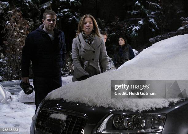 Scott Evans , Susan Haskell , Scott Clifton and Amanda Setton in a scene that airs the week of February 8, 2010 on Disney General Entertainment...