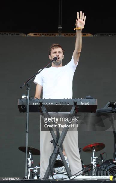 Dan Whitford of Cut Copy performs onstage during Day 2 of 2018 Governors Ball Music Festival at Randall's Island on June 2, 2018 in New York City.