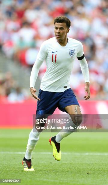 Dele Alli of England during the International Friendly between England and Nigeria at Wembley Stadium on June 2, 2018 in London, England.