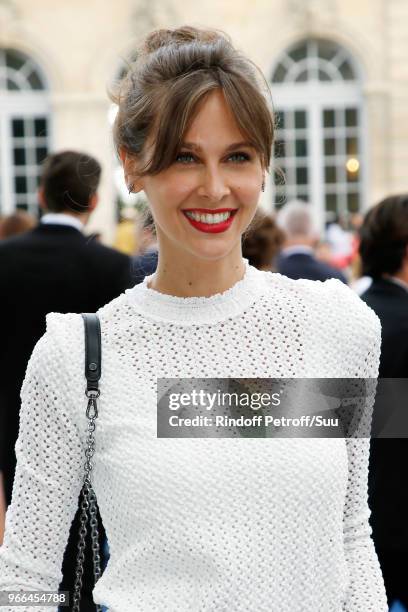 Presenter Ophelie Meunier attends Longines Steffie Graf Andre Agassi "10 Years of Partnership For Children" at Musee Rodin on June 2, 2018 in Paris,...
