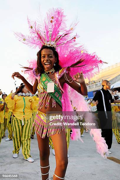 Samba Dancer performs during the first day of Rio Carnival on on February 12, 2010 in Rio de Janeiro, Brazil.