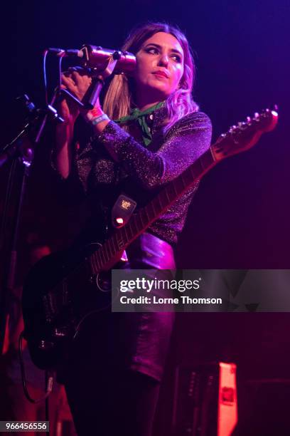 Laura-Mary Carter of Blood Red Shoes performs at the Electric Ballroom as part of Camden Rocks on June 2, 2018 in London, England.