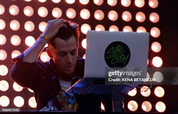 Slik City performs during the eighth annual Governors Ball Music Festival in Randall's Island in New York on June 2, 2018.