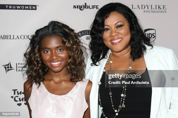 Actress Lela Rochon and her Daughter Asia Rochon Fuqua attend the Ladylike Foundation's 2018 Annual Women Of Excellence Scholarship Luncheon at The...