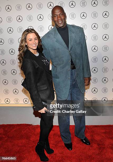 Yvette Prieto and Michael Jordan attend the Exclusive FABULOUS 23 Dinner hosted by Jordan Brand during All-Star Weekend on February 12, 2010 in...