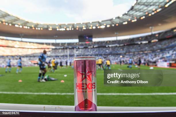 Illustration picture of Hexis during the French Final Top 14 match between Montpellier and Castres at Stade de France on June 2, 2018 in Paris,...