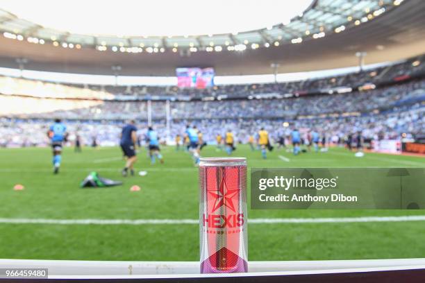 Illustration picture of Hexis during the French Final Top 14 match between Montpellier and Castres at Stade de France on June 2, 2018 in Paris,...