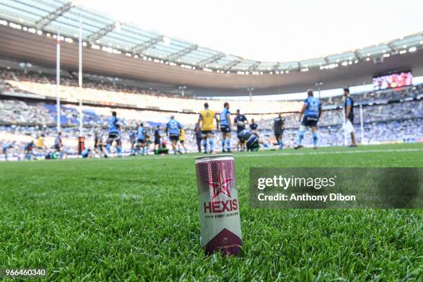 Illutration picture of Hexis during the French Final Top 14 match between Montpellier and Castres at Stade de France on June 2, 2018 in Paris, France.