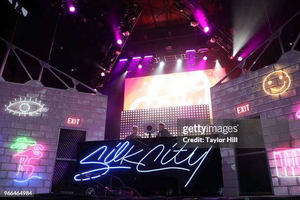 Diplo and Mark Ronson of Silk City perform onstage during Day 2 of 2018 Governors Ball Music Festival at Randall's Island on June 2, 2018 in New York...