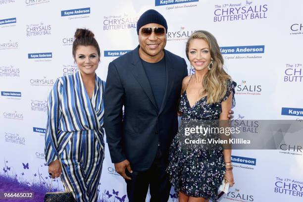 Tiffani Thiessen, LL Cool J and Rebecca Gayheart-Dane attended the 17th Annual Chrysalis Butterfly Ball in Los Angeles, CA on June 2, 2018.