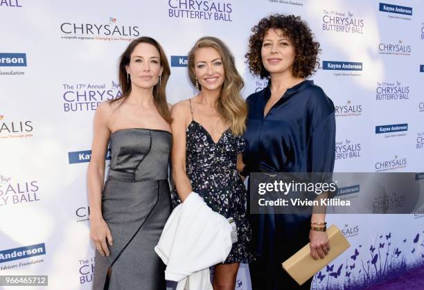 Claire Forlani, Rebecca Gayheart-Dane and Donna Langley attended the 17th Annual Chrysalis Butterfly Ball in Los Angeles, CA on June 2, 2018.