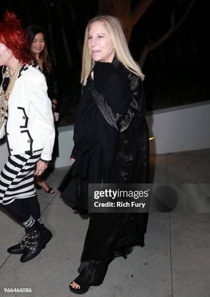 Barbra Streisand attends the CHANEL Dinner Celebrating Our Majestic Oceans, A Benefit For NRDC on June 2, 2018 in Malibu, California.