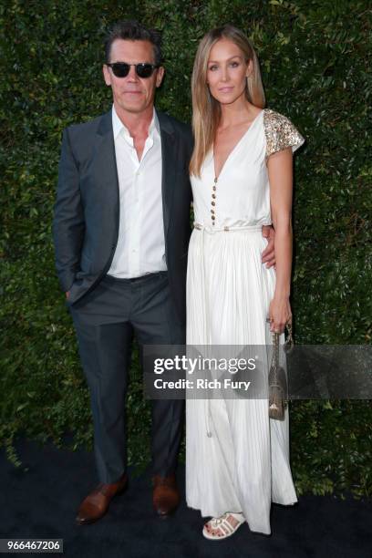 Josh Brolin and Kathryn Boyd attend the CHANEL Dinner Celebrating Our Majestic Oceans, A Benefit For NRDC on June 2, 2018 in Malibu, California.