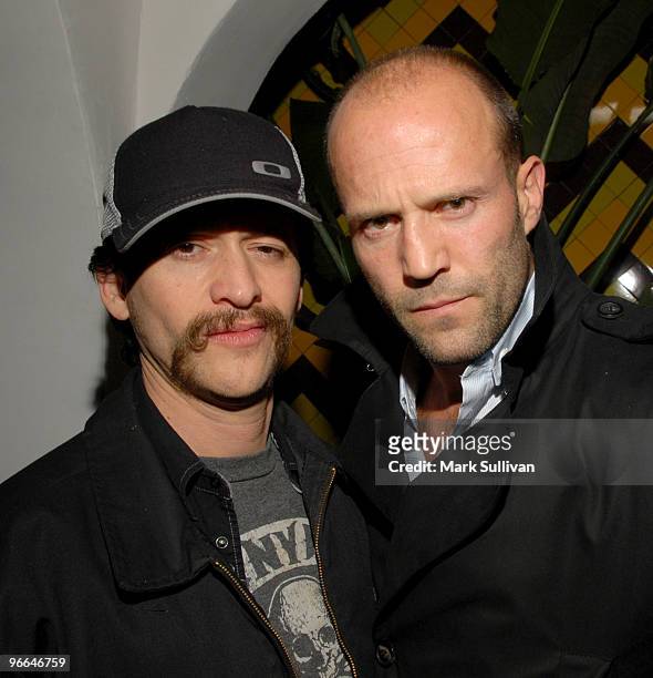 Actors Clifton Collins Jr. And Jason Statham attend the grand opening of La Vida Restaurant to benefit The American Red Cross Haiti Relief on...