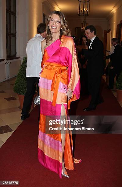 Actress Ursula Karven arrives for the Hubert Burda Birthday Reception at Munich royal palace on February 12, 2010 in Munich, Germany.