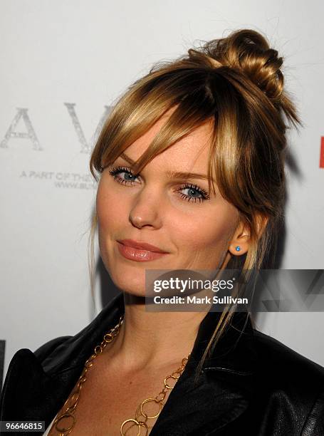 Actress Sunny Mabrey attends the grand opening of La Vida Restaurant to benefit The American Red Cross Haiti Relief on February 12, 2010 in...