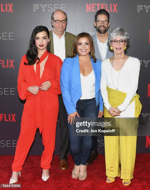 Isabella Gomez, Stephen Tobolowsky, Justina Machado, Todd Grinnell and Rita Moreno attend #NETFLIXFYSEE Event For "One Day At A Time" at Netflix...