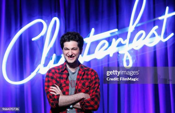 Ben Schwartz performs onstage in the Larkin Comedy Club during Clusterfest at Civic Center Plaza and The Bill Graham Civic Auditorium on June 2, 2018...