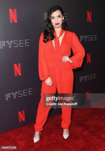 Isabella Gomez attends #NETFLIXFYSEE Event For "One Day At A Time" at Netflix FYSEE At Raleigh Studios on June 2, 2018 in Los Angeles, California.