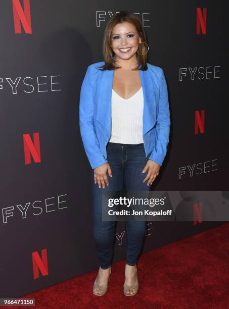 Justina Machado attends #NETFLIXFYSEE Event For "One Day At A Time" at Netflix FYSEE At Raleigh Studios on June 2, 2018 in Los Angeles, California.